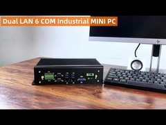 Intel Core I7 Industrial PC sin ventilador 1165G7 Mini PC con doble Ethernet Hexa COM