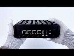 Intel N100 4 LAN Dual COM Industrial Mini PC sin ventilador con Wifi DDR4 16G RAM Windows Linux