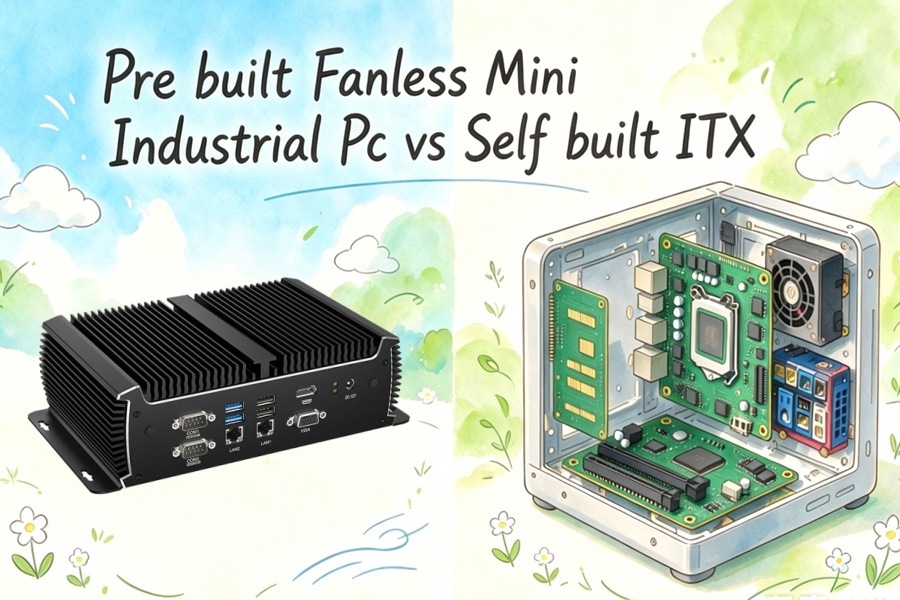 Últimos blogs de la empresa sobre Pre built Fanless Mini Industrial Pc vs Self built ITX: Total Cost and Setup Effort Compared
