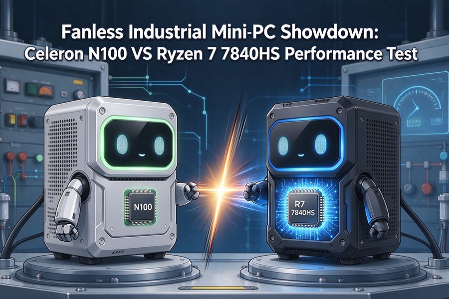 Últimos blogs de la empresa sobre Fanless Industrial Mini PC Showdown: Celeron N100 VS Ryzen 7 7840HS Performance Test