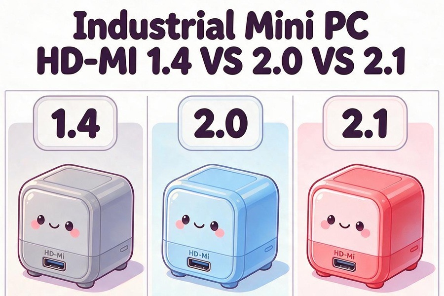 Últimos blogs de la empresa sobre Industrial Mini PC HD-MI 1.4 VS 2.0 VS 2.1: Display Interface Comparison for 4K 8K Industrial Monitoring