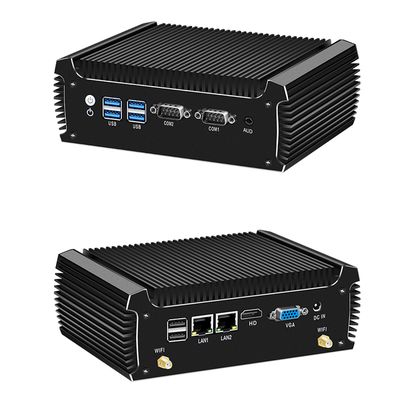 comprar Intel Core i3 7100U Mini PC con 2 LAN 2 COM PC industrial sin ventilador Fabricación en línea