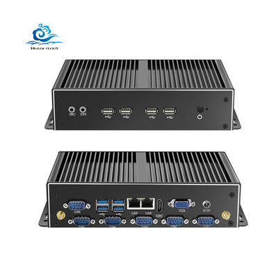 comprar Mini PC industrial portátil X86 con almacenamiento SSD+HDD RS485 y diseño sin ventilador Fabricación en línea