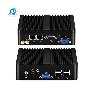 comprar Mini PC Industrial sin ventilador con soporte para Windows 10/Linux Diseño compacto de carcasa de aluminio 133 mm * 125 mm * 40 mm Fabricación en línea