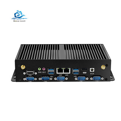 comprar PC Industrial HLY J1900 con 8 puertos USB, 3G/4G LTE y tamaño compacto 235x137x55mm, Ordenador Embebido sin Ventilador Fabricación en línea