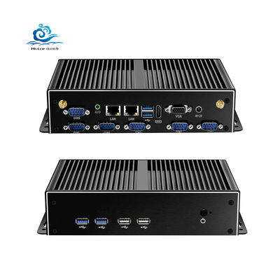 comprar PC Industrial sin ventilador Pen-tium 3805U con 6 puertos USB y puertos serie RS232 Computadora compacta empotrada Fabricación en línea
