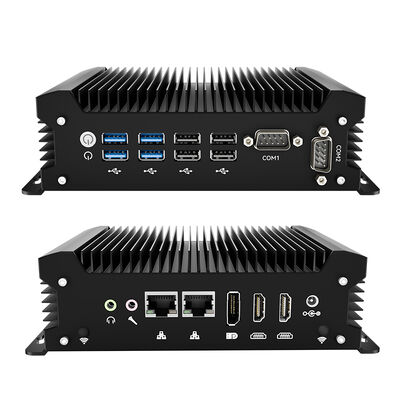 comprar Procesador Intel Core U5 135U Mini PC industrial sin ventilador con 2 puertos LAN 2 puertos RS232 COM 8 USB 2 interfaces HD-MI y 1 DP Fabricación en línea