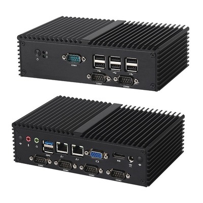 Comprar Intel Celeron J1900 Procesador PC sin ventilador DDR3L 8GB con 7COM 2LAN PC industrial Fabricación en línea