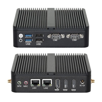 Comprar J6412 Procesador Mini PC sin ventilador DDR4 Dual LAN Dual COM RS232 Triple Display Fabricación en línea