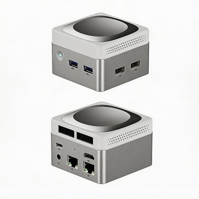 Comprar Intel N100 Mini Cube Computer LPDDR5 Dual Gigabit Ethernet RJ45 Mini PC para el hogar Fabricación en línea