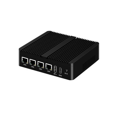 Procesador Intel N100 Minicomputadora industrial sin ventilador Dual COM DDR4 RAM 4LAN