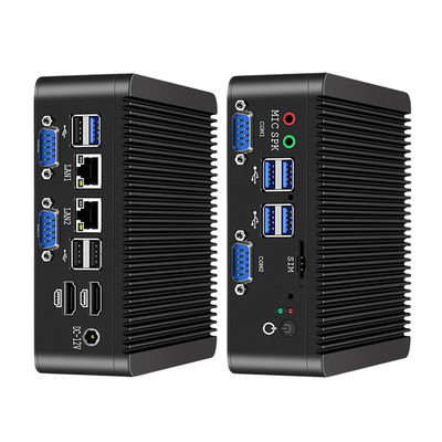 Intel Celeron J4125 PC industrial con doble LAN 4 COM DDR4 8GB y Linux