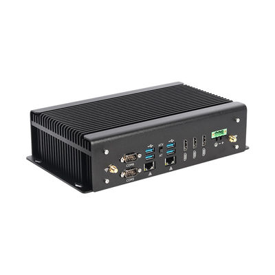 PC industrial sin ventilador DDR4 Intel 11a generación Core i7 10870H Mini PC con GPIO Dual LAN 6COM