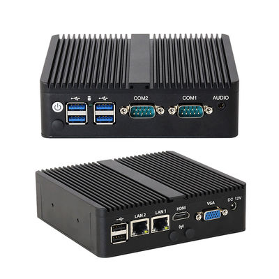 PC sin ventilador Linux con almacenamiento dual COM M.2 Industrial Intel J6412 Mini PC
