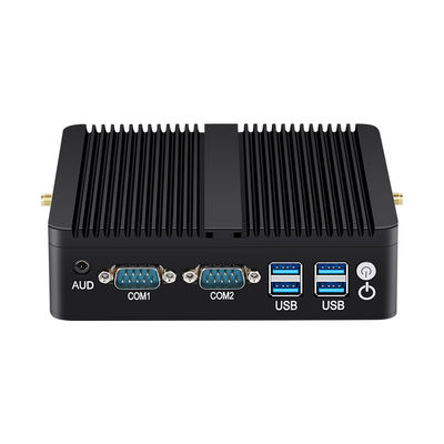 Intel Mini Industrial PC sin ventilador con DDR4 8G MSATA SSD LAN doble HD Display Linux