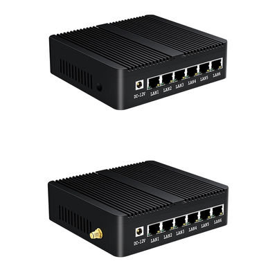 6 Gigabit Ethernet RJ45 J1900 Enrutador de cortafuegos Ubuntu Enrutador de escritorio con WiFi