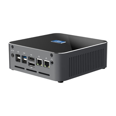 Intel Core Iris Xe Graphics DDR5 64G Mini PC con LAN doble y escritorio Ubuntu de ventilador