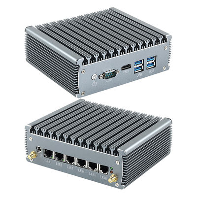Intel Celeron 3865U 2 núcleos 2 hilos Firewall Mini PC Router con 6 Ethernet DDR4