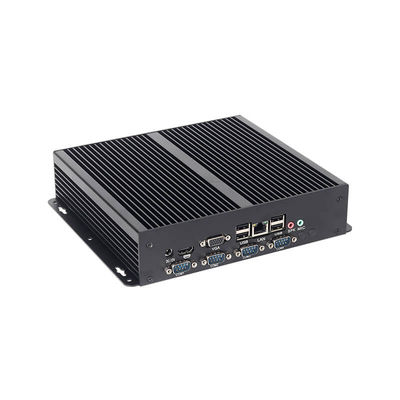 Intel Pentium 2117U PC industrial sin ventilador con puertos 4COM Linux admite pantalla HD