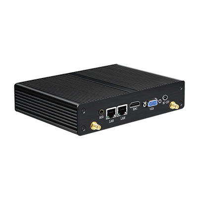Intel Pentium PC industrial sin ventilador con chasis negro almacenamiento SSD mSATA y HDMI