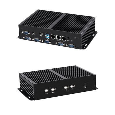 Intel Celeron Mini PC de escritorio industrial sin ventilador con chasis de aluminio WiFi