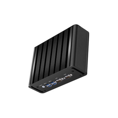 2LAN 2COM PC industrial sin ventilador Intel Core i5 Procesador Computadora con chasis de aluminio