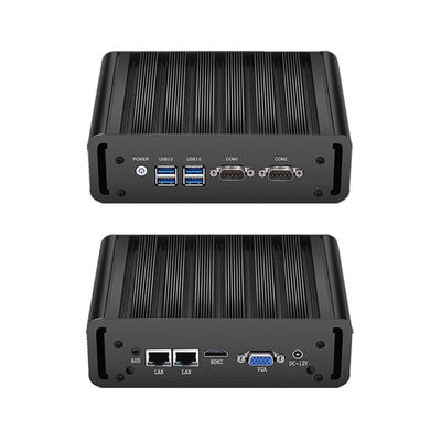 DDR3L 8GB de RAM PC industrial Intel Celeron y procesador de núcleo PC sin ventilador de LAN dual