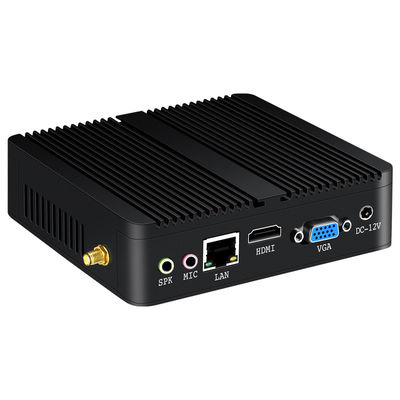 Unico Ethernet Mini PC sin ventilador 6USB Interfaces Protable Computadora para el hogar y la oficina