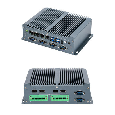 PC industrial sin ventilador Intel Core i5 8250U 4 Ethernet GPIO Mini Computadora con COM