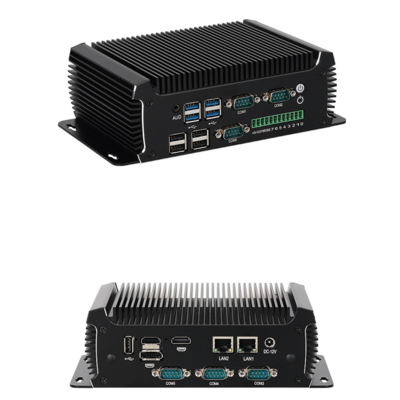 Mini PC industrial sin ventilador Intel N97 16 GB con 2 LAN y 6 COM