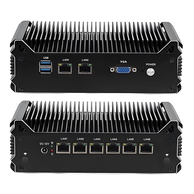 Router suave Intel Celeron 3865U con 8 LAN y 1 botón de reinicio
